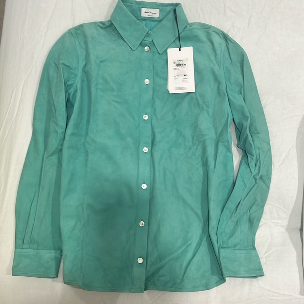 Leather women shirt